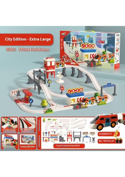 Çocuk Eğitici Havaalanı Parça Tren Araba Atılım Macera Taşıma Parça Araba Saklama Kutusu Seti (Yurt Dışından)