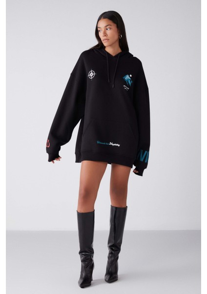 Celestına Relaxed Oversize Siyah Sweatshirt fiyatları