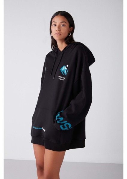 Celestına Relaxed Oversize Siyah Sweatshirt modelleri