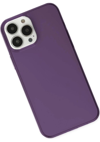 Newface iPhone 14 Pro Kılıf Pc Sert Şeffaf Kapak - Mor modelleri