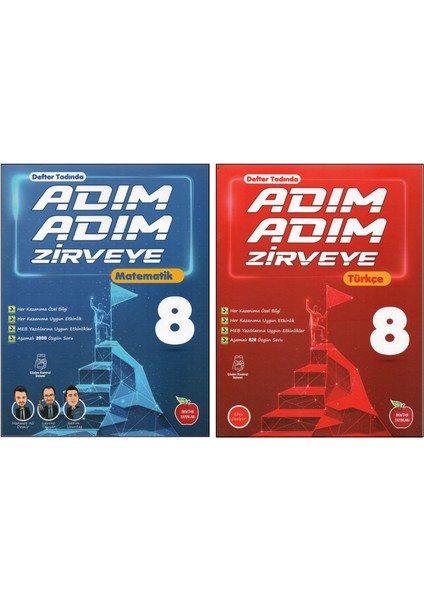 Newton 8. Sınıf Adım Adım Zirveye Matematik+Türkçe (2 Kitap)