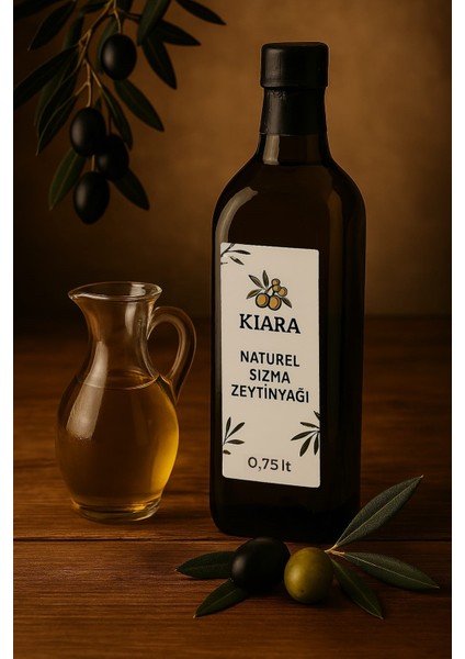 Yüksek Polifenol Kiara Olive Naturel Sızma Gurme Zeytinyağı 0,75 L