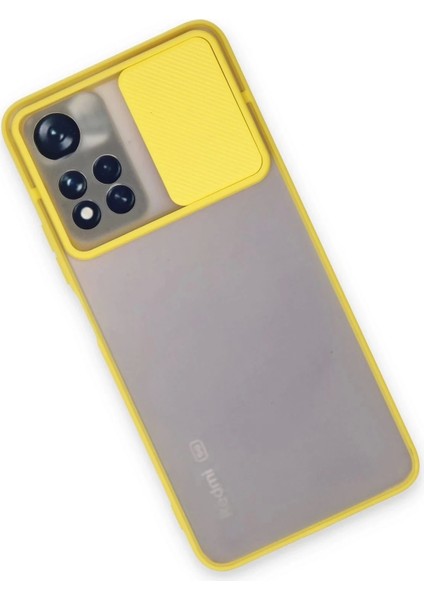 Newface Xiaomi Redmi Note 11T Kılıf Palm Buzlu Kamera Sürgülü Silikon - Sarı modelleri