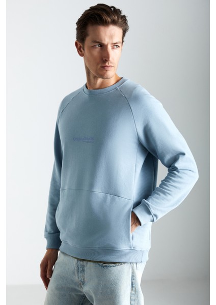Clınt Erkek Cep Detaylı Mavi Sweatshirt fiyatları
