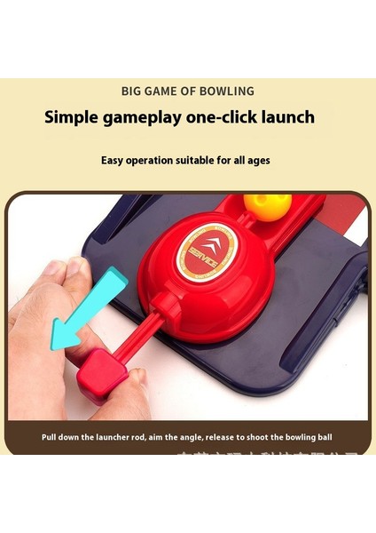 Bowling Masası Oyunu Mancınık Masası Ebeveyn-Çocuk Etkileşimi Çok Fonksiyonlu Puzzle Seti Oyunu (Yurt Dışından)