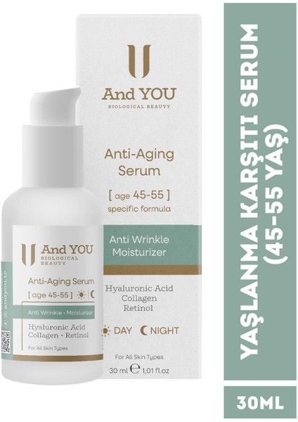 Anti Aging Serum Day & Night Serum (45-55 Yaş) 30 ml