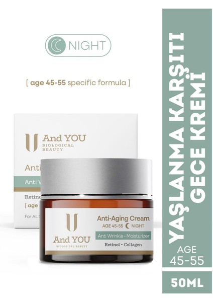 Antı Agıng Cream Nıght Gece Kremi (45-55 Yaş) 50 ml
