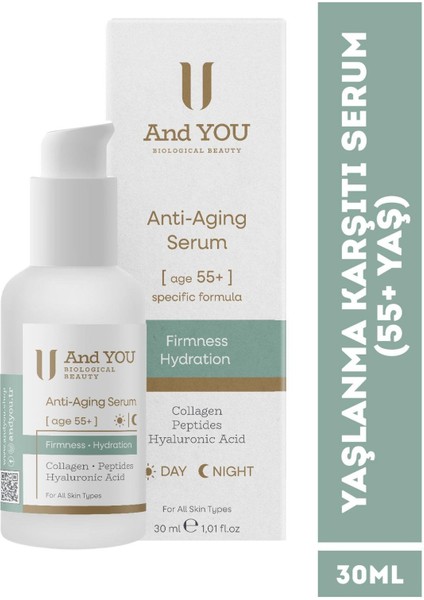 Anti-Aging Serum Day & Night Serum (55+ Yaş) 30 ml