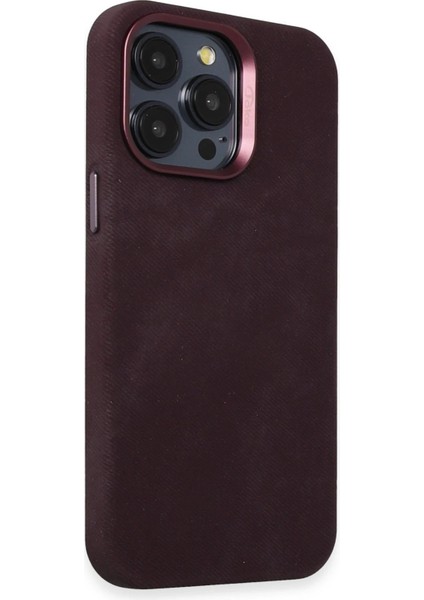 Iphone 14 Pro Kılıf Velvet Magsafe Kapak - Derin Mor Zrnet