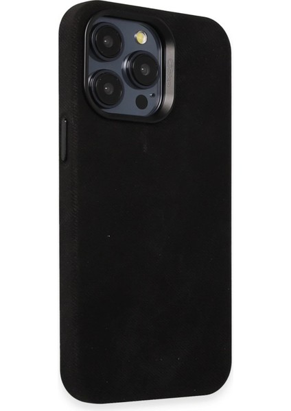 Iphone 15 Pro Kılıf Velvet Magsafe Kapak - Siyah Zrnet