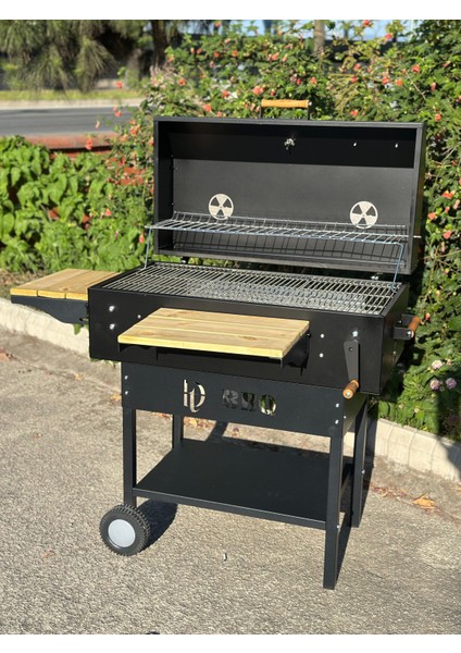 Defne Barbekü Mangal Ayarlanabilir Ateş Tepsili Barbekü