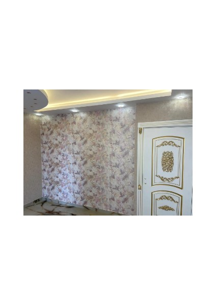 Ithal 16M2 Duvar Kağıdı Yaprak Desenli Model Kümaş Dokuma 3boyutlu Silinebilir