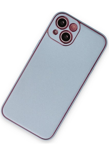 Newface iPhone 14 Plus Kılıf Coco Deri Silikon Kapak - Sky Blue fiyatları