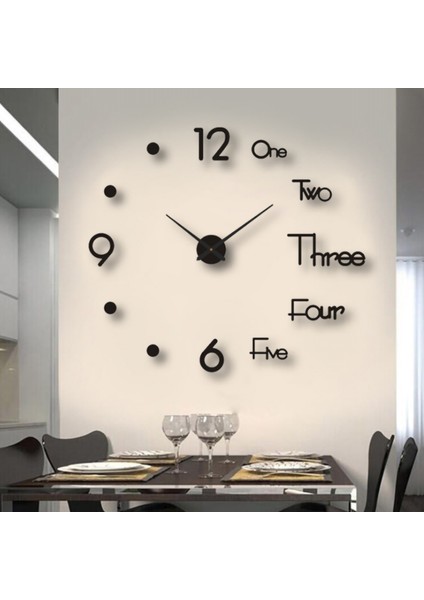 Duvar Saati Çerçevesiz Dekoratif Sessiz Duvar Sanat Saati Oturma Odası Yatak Odası Için (Yurt Dışından)