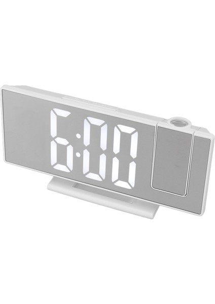 Yatak Odası Için Dijital Projeksiyonlu Çalar Saat Büyük Led Ekranlı Aynalı Projeksiyonlu Çalar Saat Beyaz (Yurt Dışından) fırsatları