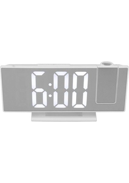Yatak Odası Için Dijital Projeksiyonlu Çalar Saat Büyük Led Ekranlı Aynalı Projeksiyonlu Çalar Saat Beyaz (Yurt Dışından) indirimleri