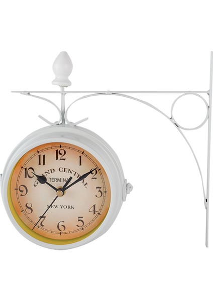 Retro Duvar Saatleri Çift Taraflı Oturma Odası Sessiz Metal Ev Dekorasyonu (Yurt Dışından)