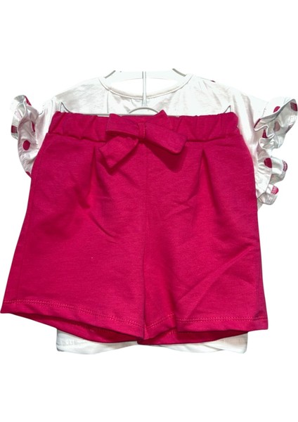 Kız Bebek Puanlı Tişört ve Şort Takımı modelleri