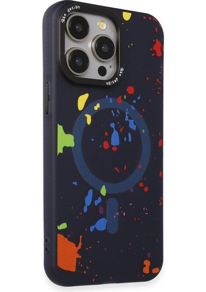 Iphone 14 Pro Colorful Magsafe Kapak - Lacivert Zrnet