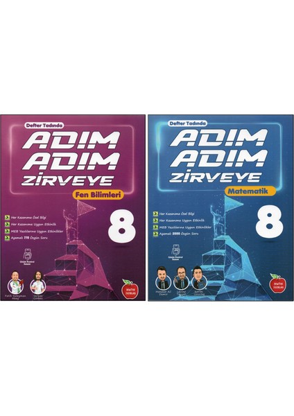 Newton 8. Sınıf Adım Adım Zirveye Fen B.+Matematik (2 Kitap)