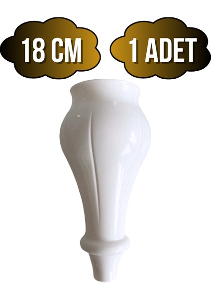 Tombul Beyaz 18CM Plastik Ayak Mobilya Masa ve Dolap AYAĞI(BEYAZ)(18CM)