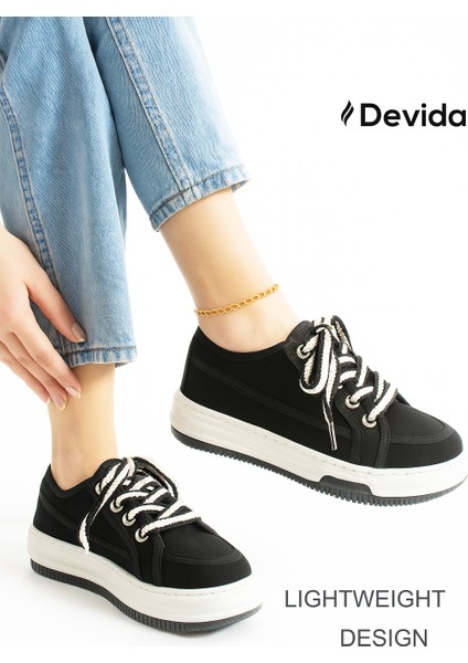 Kadın Siyah Spor Ayakkabı Günlük Rahat Air Taban Sneaker N150 fiyatları