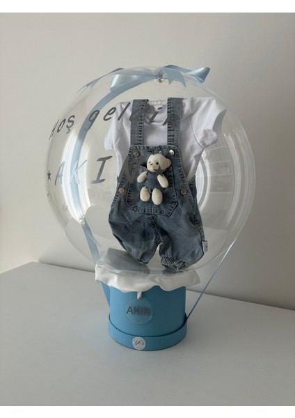 Yeni Doğan Hediye Bebek Balon Kutusu (Kişiselleştirilebilir)