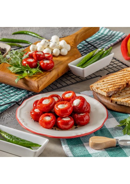 Peynir Dolgulu Kiraz Biber 1300 gr Tabak modelleri