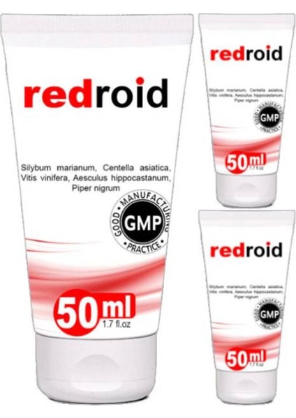 Redroıd Hemeroıd Bitkisel Özel Masaj Bakım Kremi 50 ml x 3 Adet