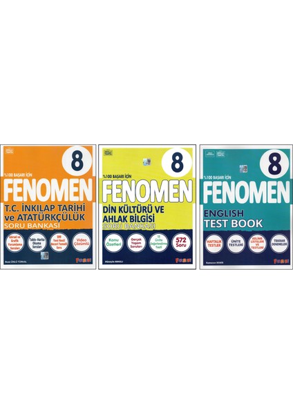 Fenomen 8. Sınıf Inkılap+Din Kültürü+Ingilizce (3 Kitap)