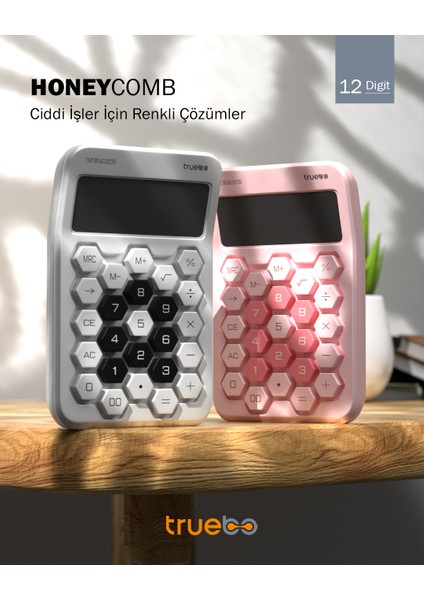 HoneyComb Beyaz Renkli Hesap Makinesi indirimleri