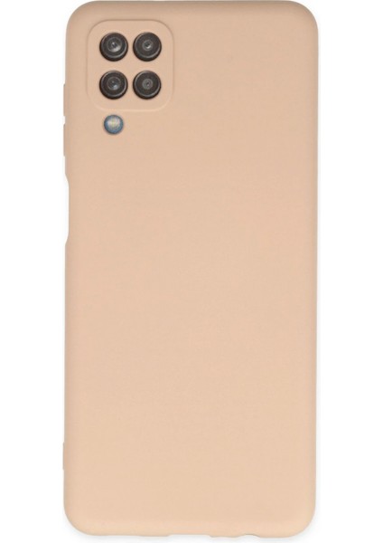 Samsung Galaxy A12 Kılıf Nano Içi Kadife Silikon - Pudra Zrnet