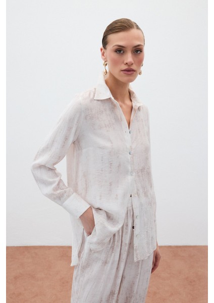 Desenli Salaş Gömlek - Taş fırsatları