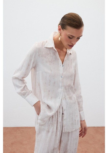 Desenli Salaş Gömlek - Taş indirimleri