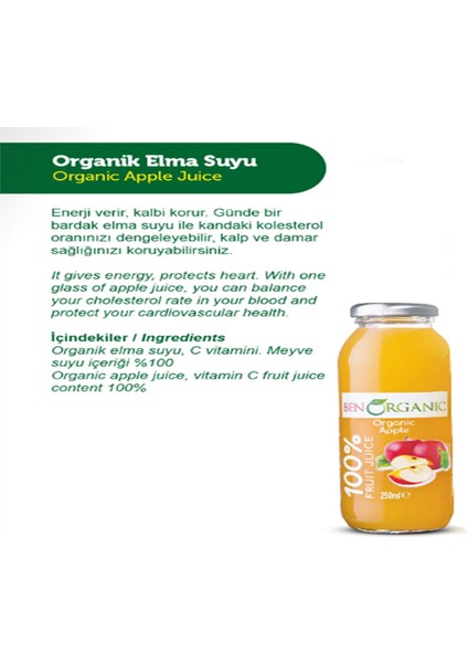 Elma Suyu 250 ml - 6'lı modelleri