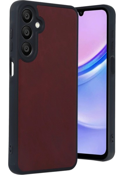 Samsung Galaxy A55 5g Kılıf Aras Deri Kapak - Bordo Zrnet modelleri