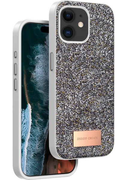 Onegif Iphone 11 Bright Simli Kapak - Gümüş Zrnet