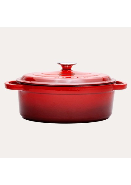 Oval Tencere Dagrade Kırmızı 23X29 cm fiyatları