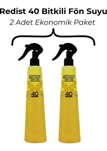 2 Adet Mucizevi 40 Bitkili Fön Suyu 400 ml