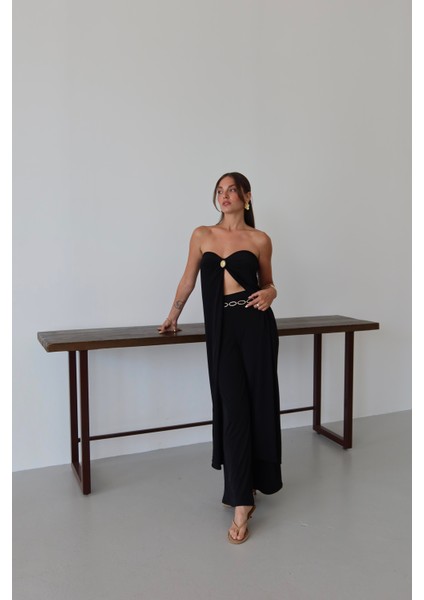 Siyah Bianca Pelerin Pantolon Takım modelleri