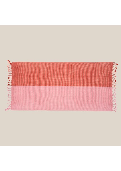 Baklan Waffle Pamuk Pamuklu Peştamal 90X170 cm Kırmızı - Pembe