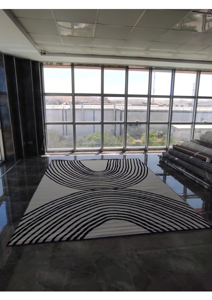 Modern Zarif Dokuma Kilim Siyah Beyaz 240*305 fiyatları