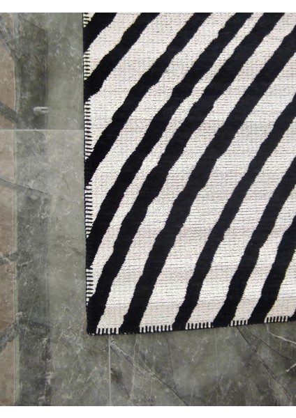 Modern Zarif Dokuma Kilim Siyah Beyaz 240*305 fırsatları