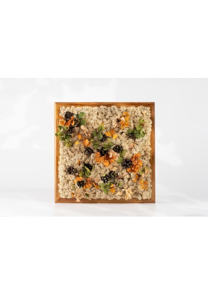 30X30 cm Sonbahar Temalı Doğal Yosun Duvar Tablosu | El Yapımı & Bakım Gerektirmez | Ahşap Çerçeveli Rustic Bitki Dekoru fırsatları