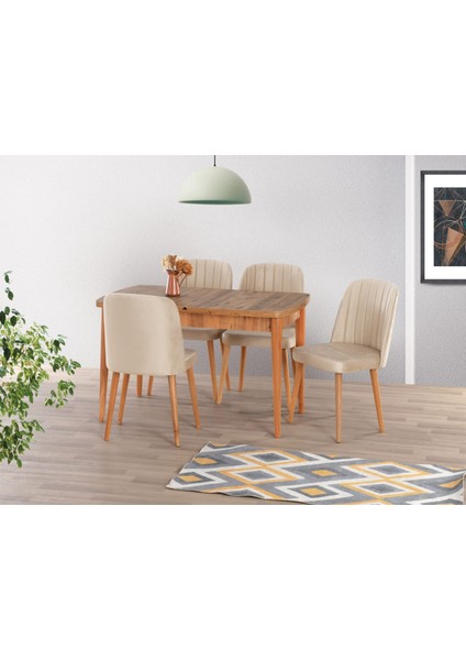 Antik Çam 75*130+30 Kelebek Açılabilir Masa