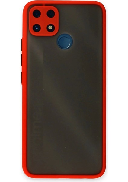 Newface Realme C25 Kılıf Montreal Silikon Kapak - Kırmızı
