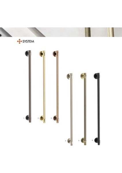 Çekme Kapı Kolu Füme Renk Kol 600MM 1 Adet (PH9630 0600 Bbn-Bbn-Bbn) modelleri
