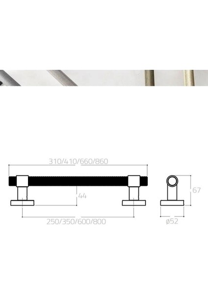 Çekme Kapı Kolu Füme Renk Kol 600MM 1 Adet (PH9630 0600 Bbn-Bbn-Bbn) indirimleri