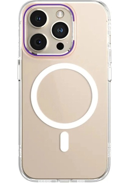 Newface iPhone 14 Pro Kılıf Blueo Anti Drop Magsafe Kapak - Derin Mor