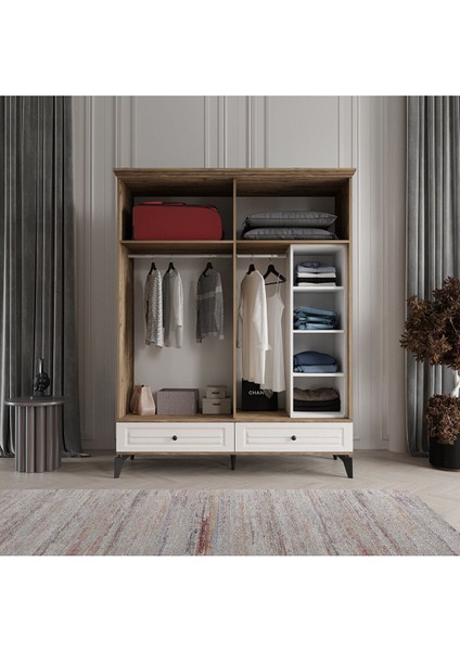 Sofya 4 Kapak Antrasit Gardırop modelleri